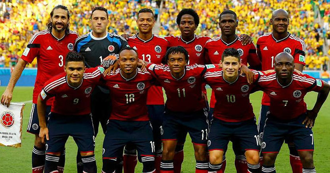 Colombia ender som nummer 5 ved VM2014